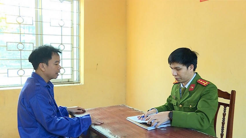 Đối tượng Nguyễn Đình Chiểu tại Cơ quan Công an.
