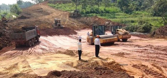 KCN Sông Công II đang được xây dựng hạ tầng.