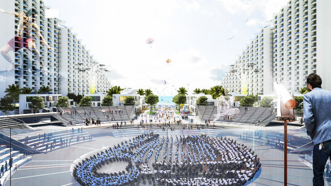 Quảng trường The Arena nơi tổ chức những sự kiện lễ hội sôi động