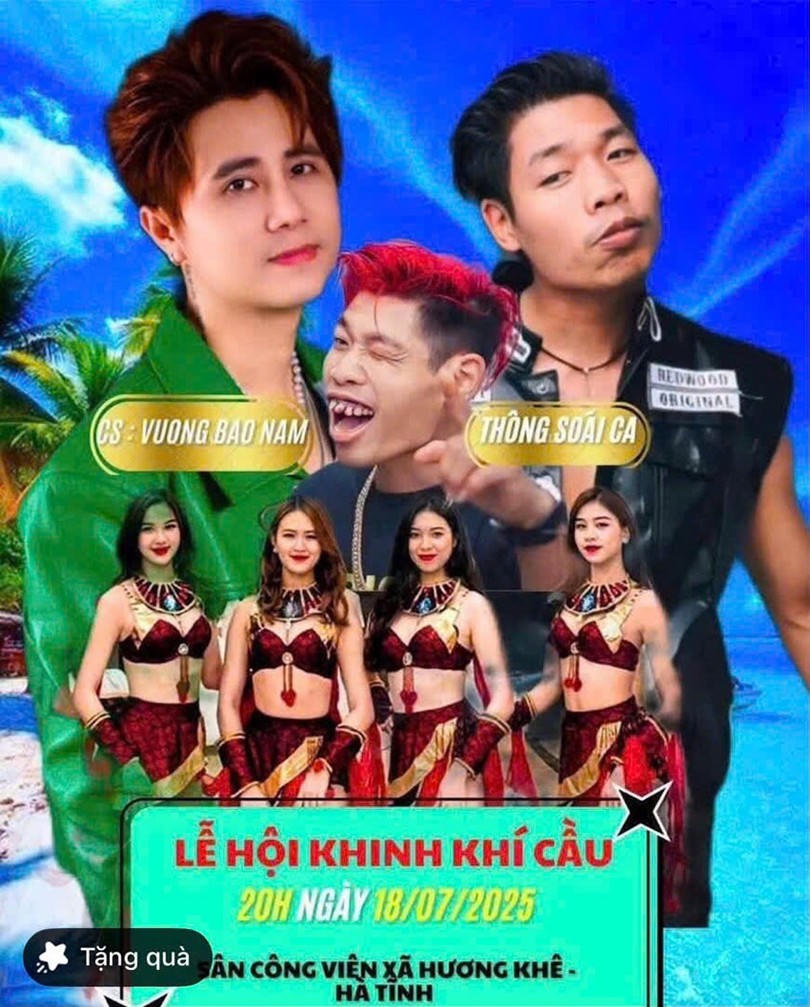 Poster buổi biểu diễn được đăng tải trên facebook - Ảnh Công an Hà Tĩnh.