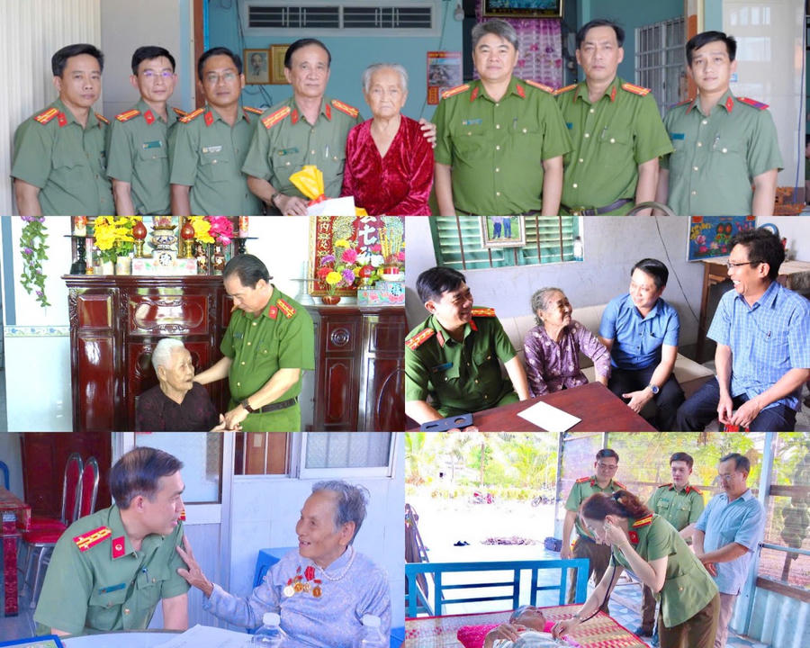 Ban Giám đốc Công an tỉnh Cà Mau thăm hỏi, tặng quà gia đình chính sách, Anh hùng lực lượng vũ trang nhân kỷ niệm 78 năm Ngày Thương binh, Liệt sĩ.