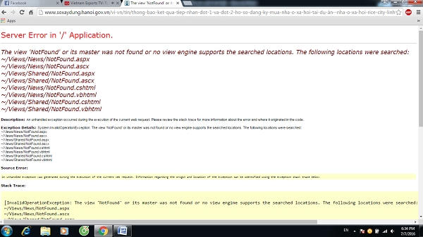 Những ngày qua, khi truy cập vào danh sách người được mua nhà tại dự án Rice City Linh Đàm trên website của Sở Xây dựng luôn báo lỗi