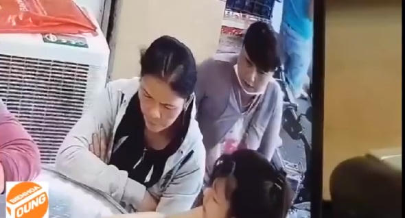 trực diện khuôn mặt của "nữ quái" bị camera giám sát quay được (ảnh cắt từ clip)
