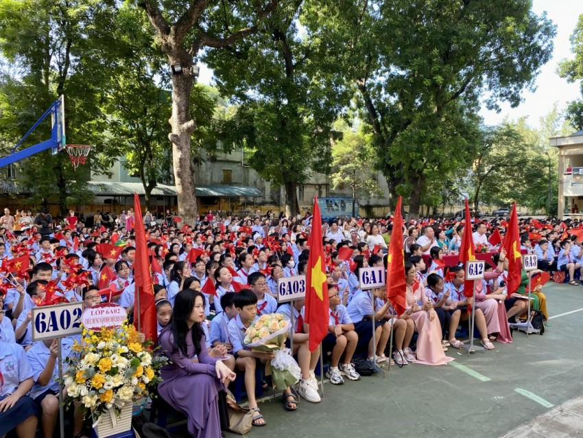 Trường THCS Đống Đa, Hà Nội tổ chức lễ khai giảng năm học mới 2025-2026.