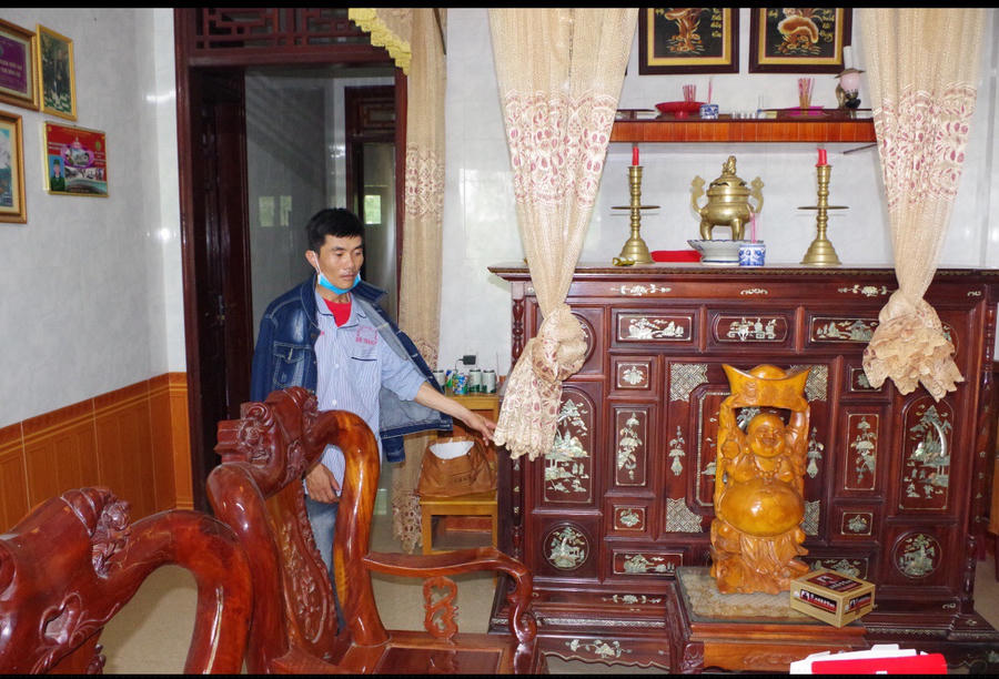 Đối tượng Sơn tại hiện trường vụ việc