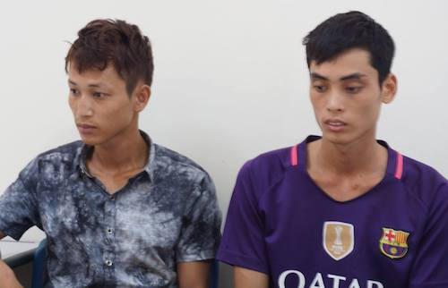 Thu và Luận lúc bị bắt.