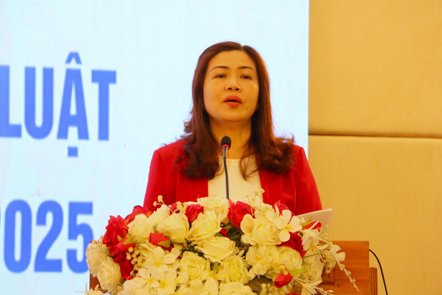 Phó Giám đốc sở Tư pháp Đồng Nai Lý Hậu Hồng Lê phát biểu khai mạc.