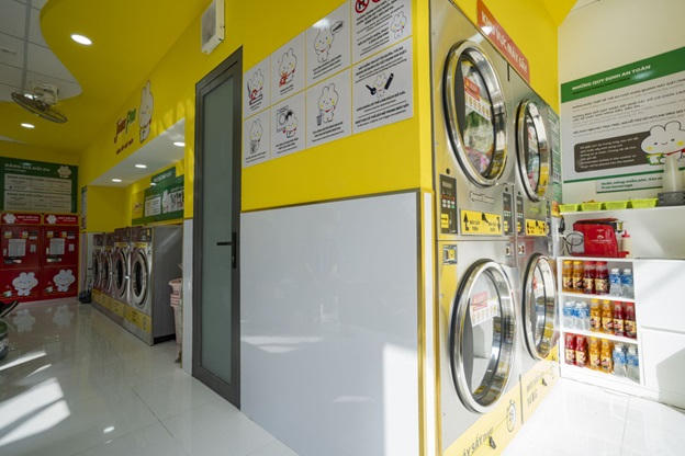 Toàn cảnh cửa hàng Tự giặt sấy Joins Pro