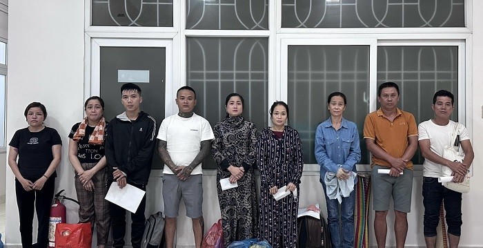 Các đối tượng trong đường dây bị bắt giữ - Ảnh: Công an Quảng Nam.