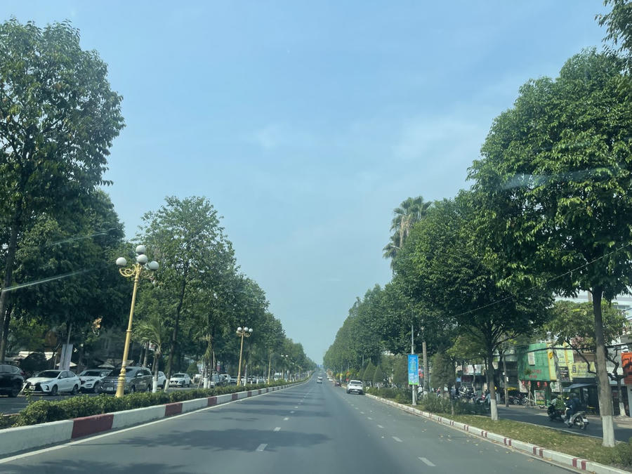 Đường Nguyễn Ái Quốc xanh - sạch - đẹp, thông thoáng chào đón mùa xuân mới.