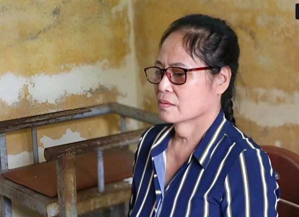 Nguyễn Thị Bích Thủy lúc bị bắt.