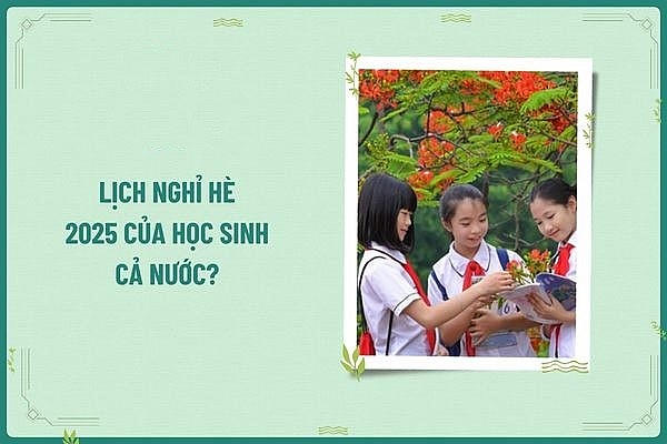 Lịch nghỉ hè 2025 chính thức của học sinh 63 tỉnh, thành cả nước. (Ảnh minh họa)