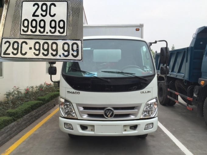 Cuối tháng 9/2018, cộng đồng mạng được phen xôn xao về thông tin chủ nhân một chiếc xe tải hiệu Thaco may mắn bốc được biển ngũ quý 9 siêu khủng 29C-999.99. (Ảnh: Báo Giao thông)