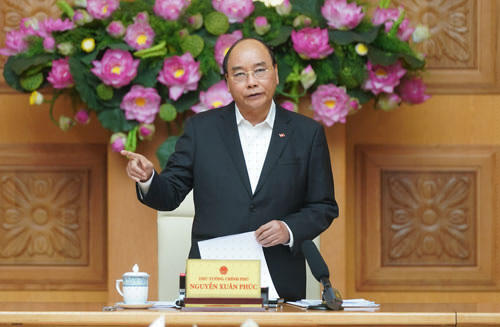 Thủ tướng Nguyễn Xuân Phúc chủ trì họp Thường trực Chính phủ. Ảnh: MINH PHONG