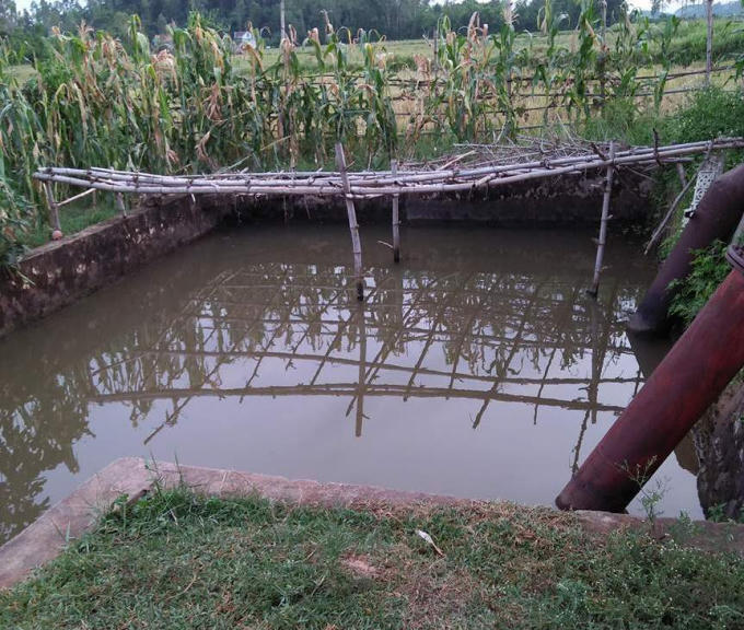 Trạm bơm nơi ph&aacute;t hiện thi thể b&eacute; trai.