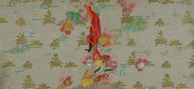 Tác phẩm Những bông hoa nhỏ 17 của họa sỹ Nguyễn Thế Hùng. Ảnh: Internet