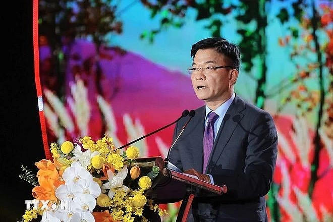 Phó Thủ tướng Lê Thành Long phát biểu tại chương trình (Ảnh: TTXVN).