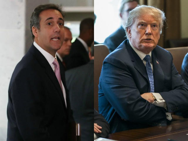 Tổng thống Mỹ Donald Trump và luật sư riêng Michael Cohen (Ảnh: Getty)
