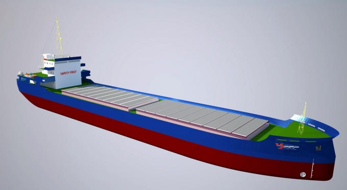 Tàu chở dăm gỗ được đóng theo tiêu chuẩn có công suất 2.000 DWT.