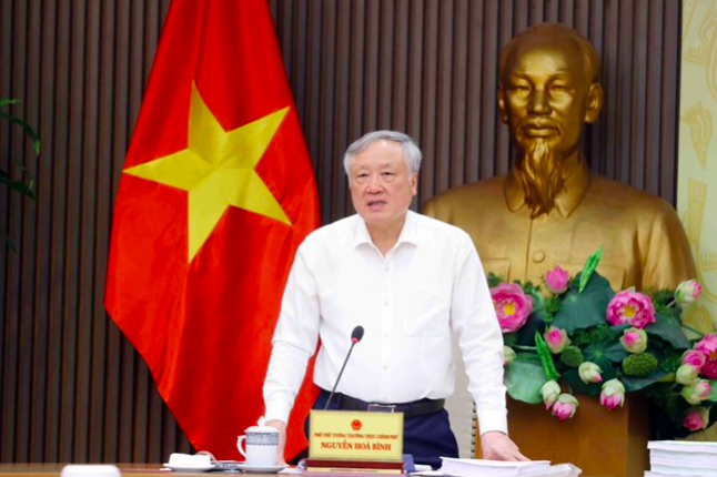 Phó Thủ tướng Thường trực Chính phủ Nguyễn Hòa Bình nhấn mạnh việc xét duyệt hồ sơ, danh sách đề nghị đặc xá được thực hiện rất nhân văn nhưng cũng phải rất chính xác. Ảnh: Đình Hải