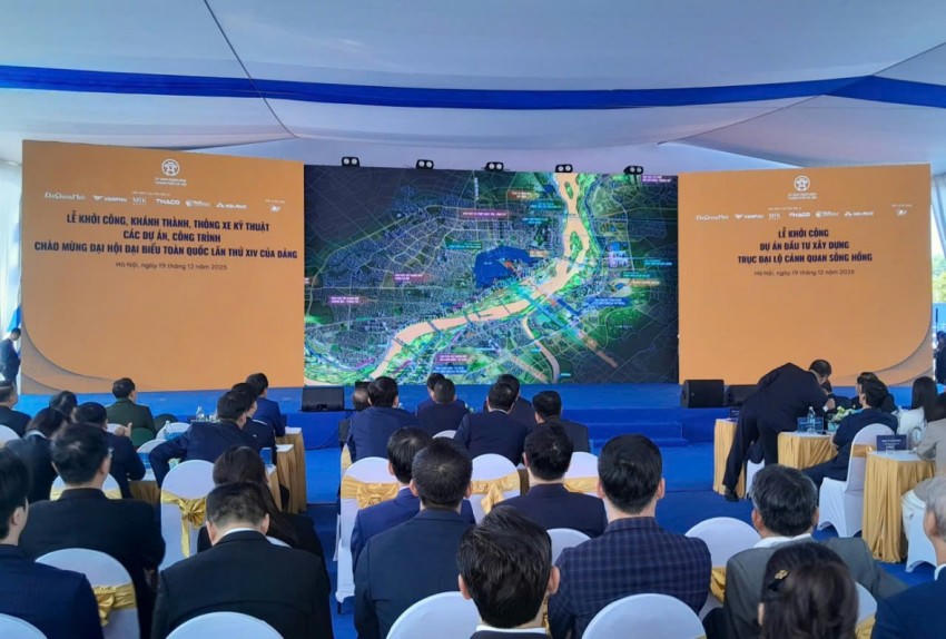 Sáng ngày 19/12/2025, tại phường Phú Thượng, Liên danh các Nhà đầu tư Đại Quang Minh - Văn Phú - MIK Group - Thaco - T&T Group - Tập đoàn Hòa Phát đã tổ chức Lễ khởi công Dự án Đầu tư xây dựng Trục Đại lộ Cảnh quan sông Hồng.