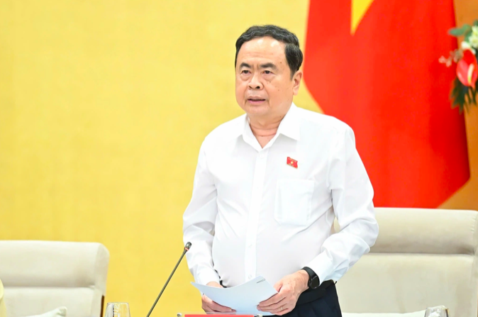 Chủ tịch Quốc hội Trần Thanh Mẫn phát biểu tại hội nghị (Ảnh: Quốc hội).