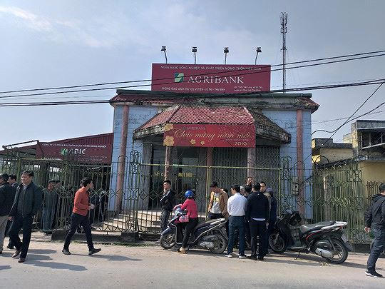 Hiện trường nơi xảy ra vụ cướp táo tợn.
