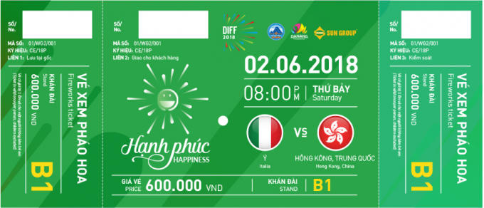Giá vé khài đài B1 sẽ là 600.000 đồng.