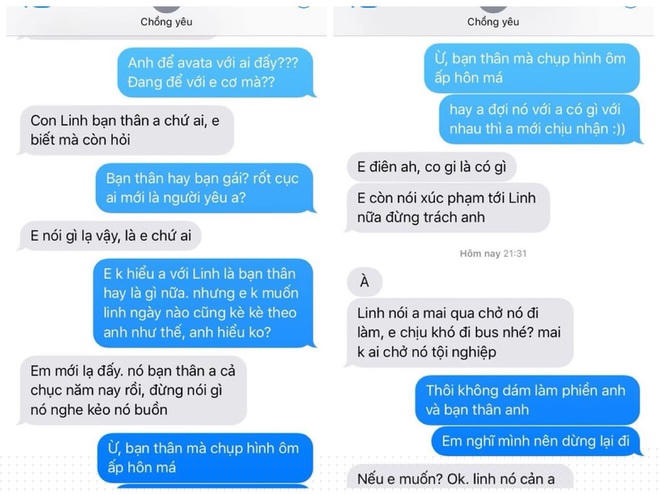 Đỉnh điểm của cuộc cãi vã là sự vô tâm thờ ơ và tôn trọng bạn thân khác giới của người yêu Quỳnh.