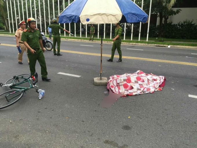 Hiện trường vụ tai nạn khiến ông Ph. tử vong. Ảnh: F.B.