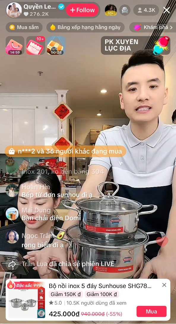 Một phiên livestream bán hàng.