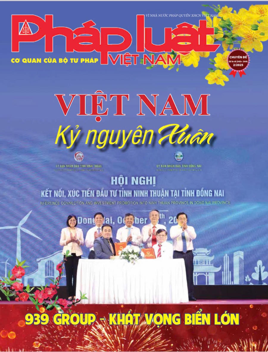 Trang bìa Chuyên đề đặc biệt "Việt Nam Kỷ nguyên Xuân" của Báo Pháp luật Việt Nam.