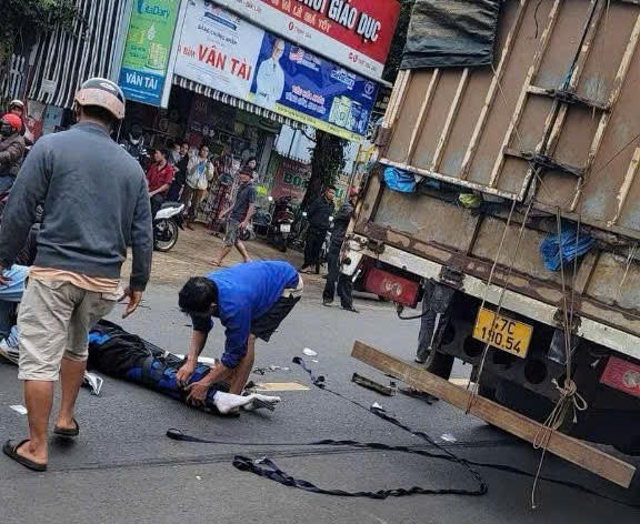 Hiện trường vụ tai nạn giao thông khiến 2 người thương vong. Ảnh: Thanh Hải