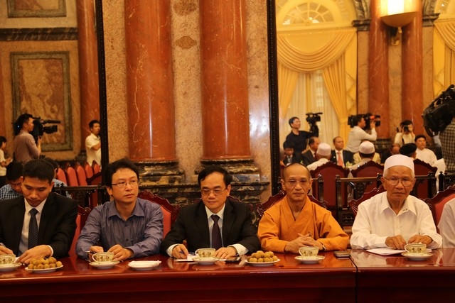 Chủ tịch nước Trần Đại Quang đón tiếp các chức sắc tôn giáo