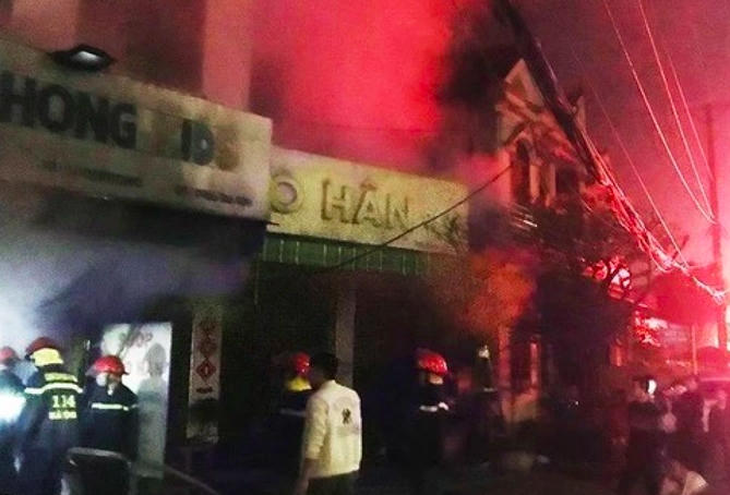 Hiện trường vụ hoả hoạn.