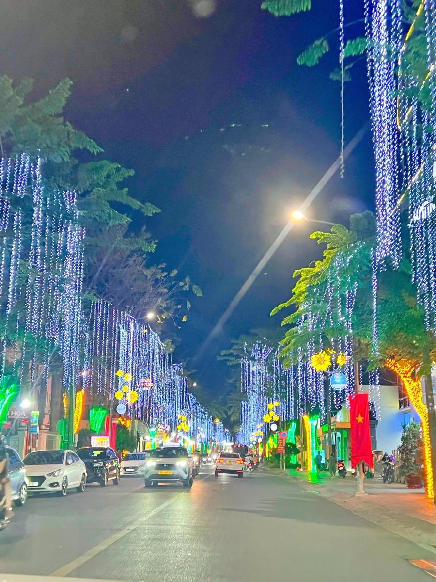 Đường Trần Hưng Đạo lung linh khi về đêm