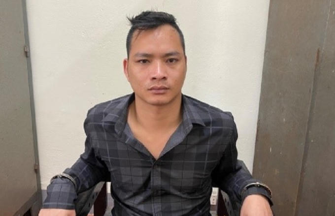 Đối tượng tại công an.