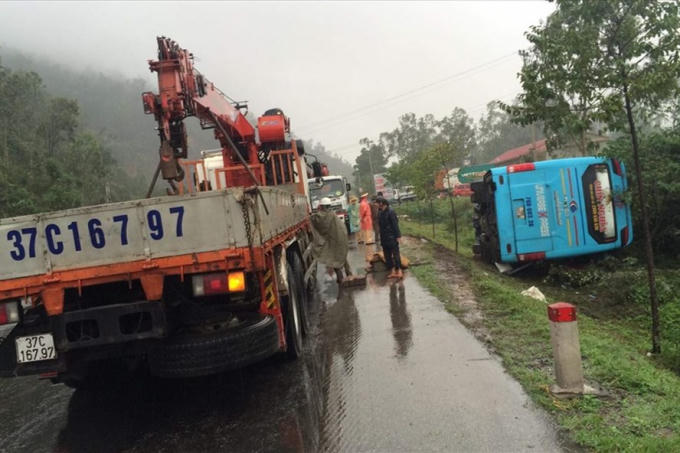 hiện trường vụ tai nạn.