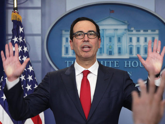 Bộ trưởng Tài chính Mỹ Steve Mnuchin (Ảnh: Reuters)