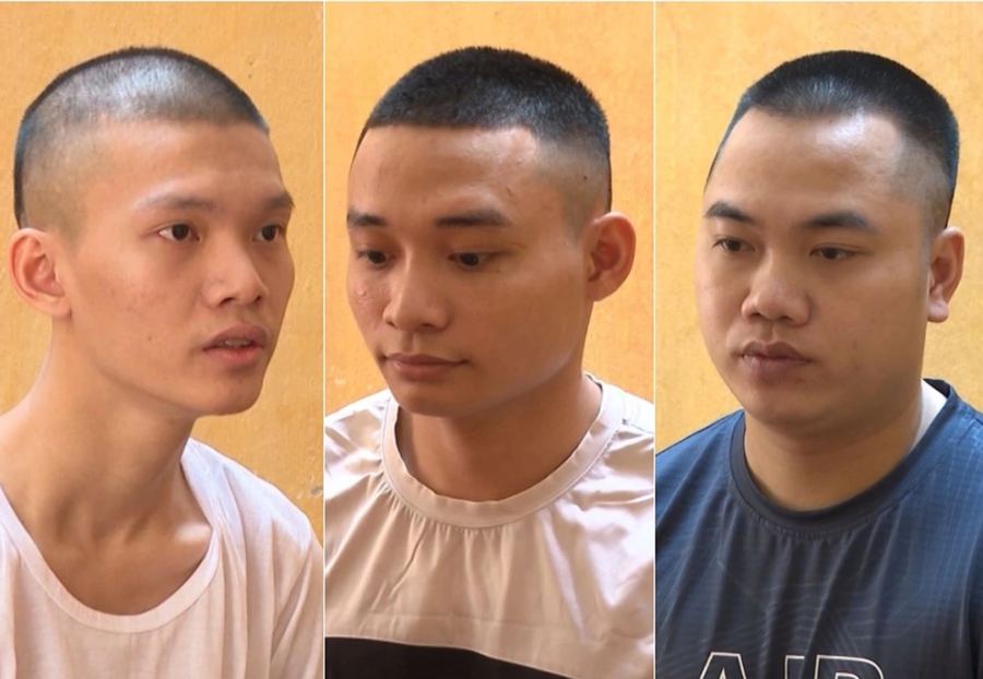 Các đối tượng tại cơ quan điều tra.