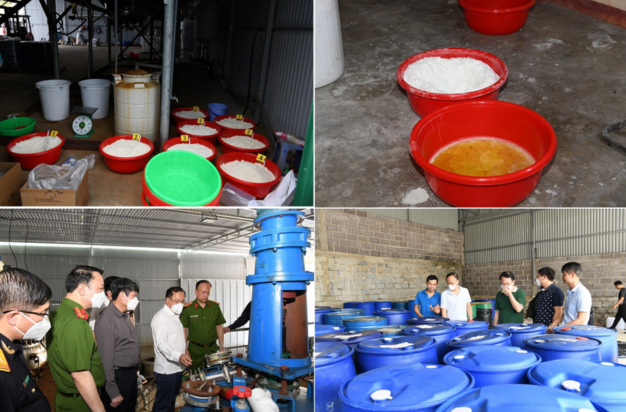 Khối lượng lớn ma túy và các tiền chất để sản xuất ma túy bị thu giữ.