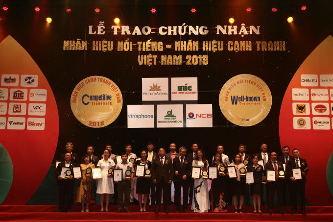 Trao chứng nhận Nhãn hiệu nổi tiếng – Nhãn hiệu cạnh tranh năm 2018
