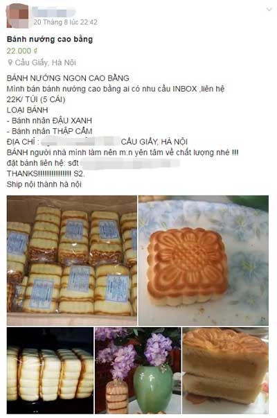 Một trong nhiều mẩu quảng cáo rầm rộ về loại bánh nướng đặc sản.