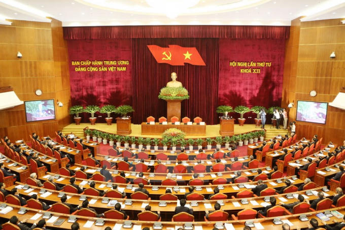 Toàn cảnh Hội nghị lần thứ Tư khóa XII của Đảng. Ảnh: TTXVN