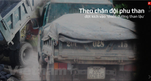 Hành trình đột kích vào ‘thiên đường than lậu' giữa thành phố Thái Nguyên. (Ảnh: P.V/Vietnam+).