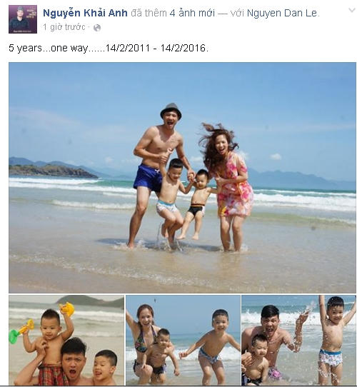 Valentine 2016 cũng là ngày kỉ niệm con đường hạnh phúc của MC Đan Lê và đạo diễn Khải Anh.