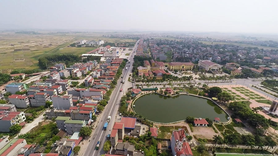 Một góc huyện Quế Võ nhìn từ trên cao.