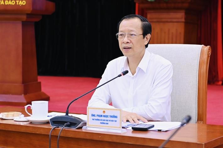 Thứ trưởng Phạm Ngọc Thưởng - Trưởng Ban Chỉ đạo Quốc gia Kỳ thi tốt nghiệp THPT năm 2024. Ảnh: Bộ GD&ĐT