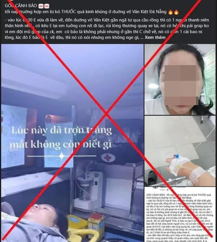 Thông tin Huỳnh Kiều Linh đăng cùng hình ảnh cấp cứu ở bệnh viện. Ảnh: Công an cung cấp