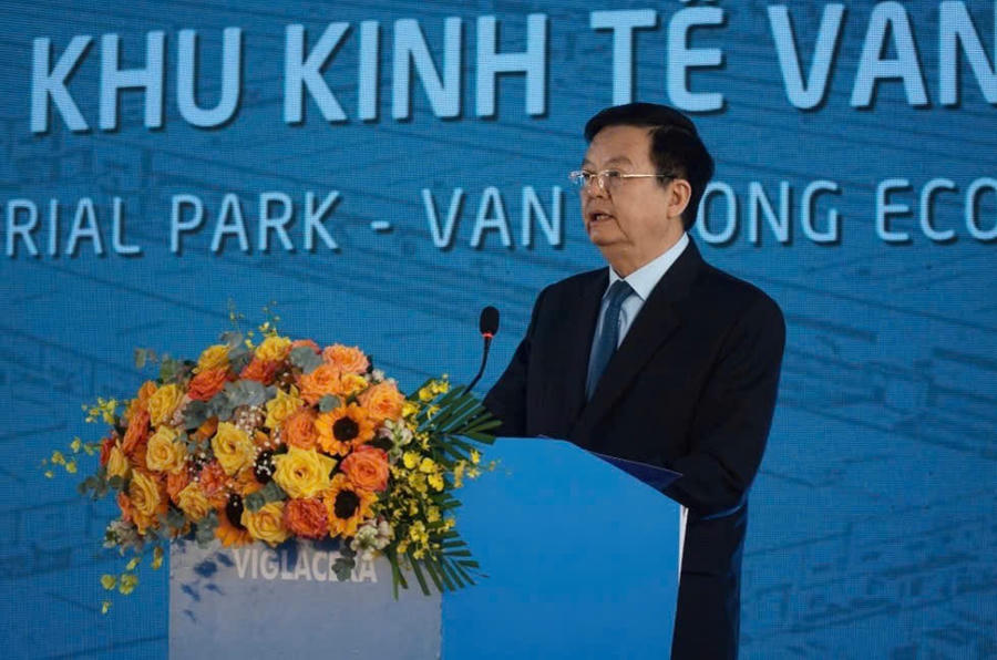 Phó Thủ tướng Chính phủ Mai Văn Chính phát biểu tại buổi lễ. Ảnh: Công Tâm